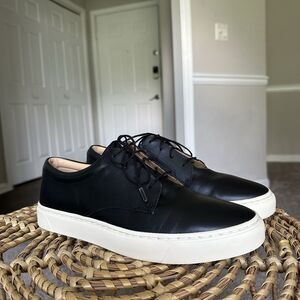 Nisolo Diego Everyday Sneaker Size Men's 8 Black Leather Casual Shoes MSRP $160